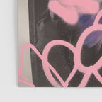Pink and White Graffiti Sprayed Street Art in Bologna  Poster Gallery Image 3
