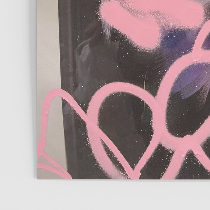 Pink and White Graffiti Sprayed Street Art in Bologna  Poster Gallery Image 3