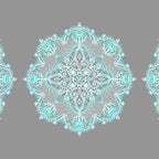 Teal and Aqua Lace Mandala on Grey Coffee Mug Gallery Image 2