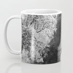 Multnomah Falls Oregon Waterfall Black and White Coffee Mug Gallery Image 3