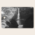 Multnomah Falls Oregon Waterfall Black and White Cutting Board Gallery Image 1