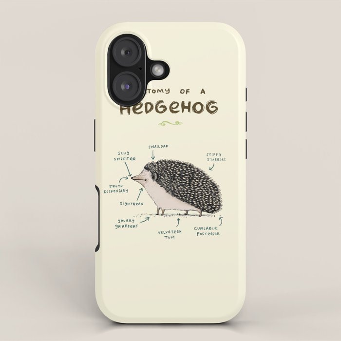 Anatomy of a Hedgehog iPhone Case Gallery Image 1