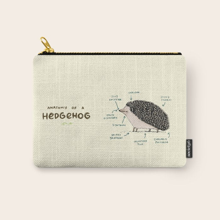 Anatomy of a Hedgehog Carry All Pouch Gallery Image 1