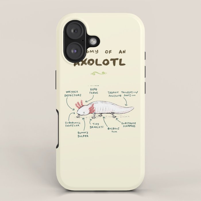 Anatomy of an Axolotl iPhone Case Gallery Image 1