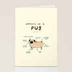 Anatomy of a Pug Stationery Card Gallery Image 2
