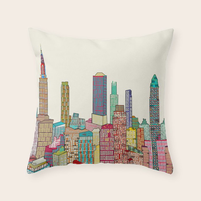 new york modern  Throw Pillow Gallery Image 6