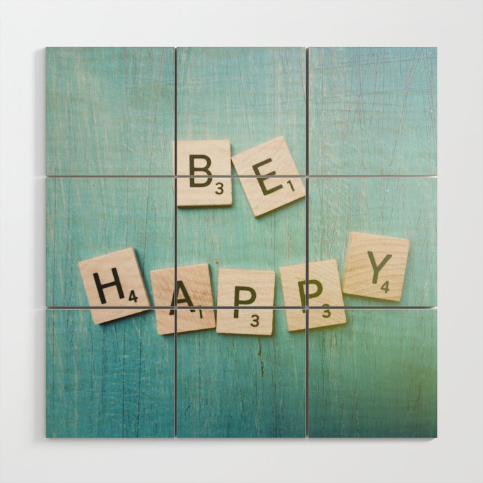 Be Happy Wood Wall Art Gallery Image 1
