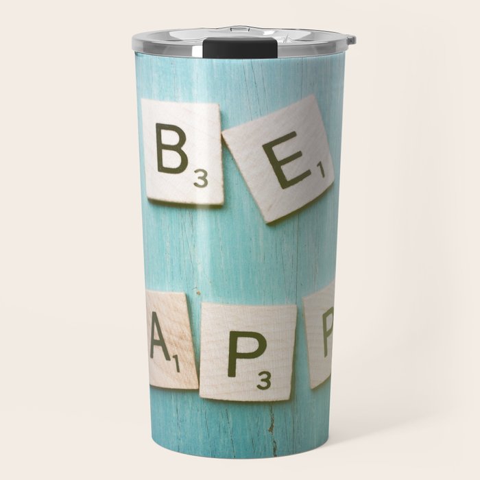 Be Happy Travel Mug Gallery Image 1