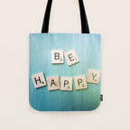 Be Happy Tote Bag Gallery Image 1
