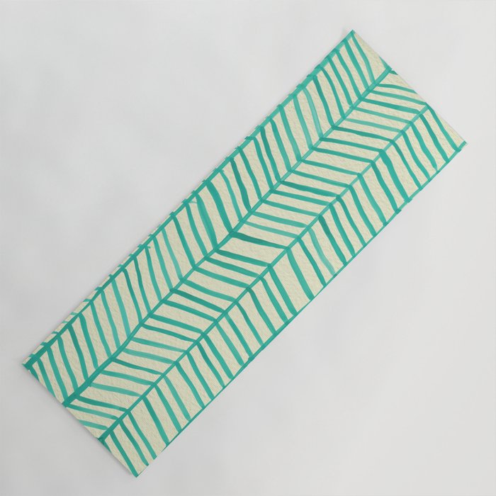 Mint Herringbone Yoga Mat Gallery Image 1