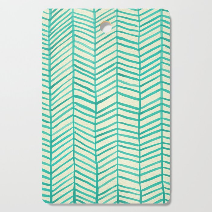 Mint Herringbone Cutting Board Gallery Image 1