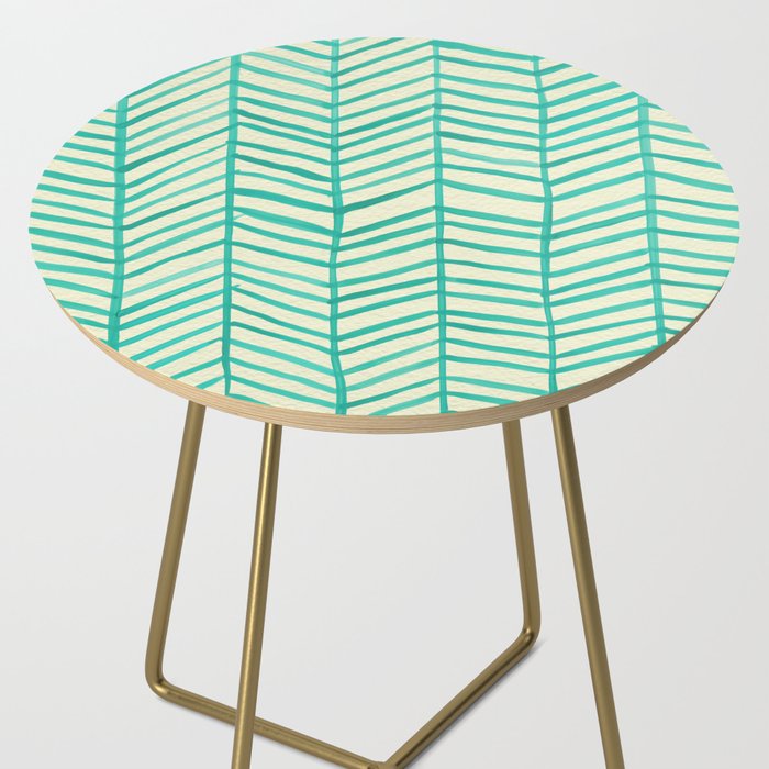 Mint Herringbone Side Table Gallery Image 2