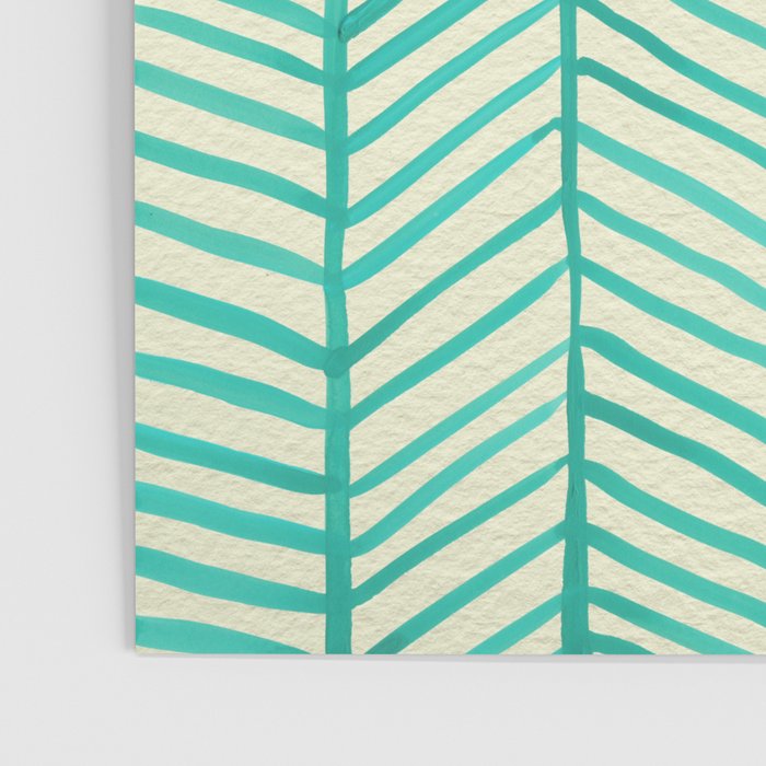 Mint Herringbone Poster Gallery Image 3