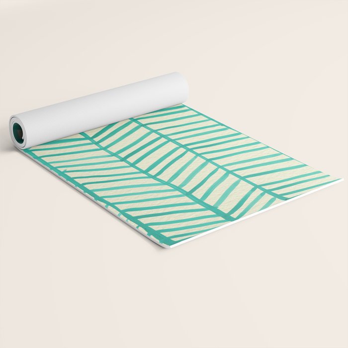 Mint Herringbone Yoga Mat Gallery Image 2