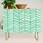 Mint Herringbone Credenza Gallery Image 1