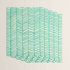 Mint Herringbone Wrapping Paper Gallery Image 3