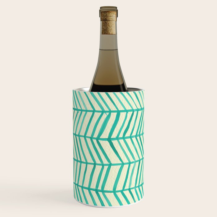 Mint Herringbone Wine Chiller Gallery Image 1