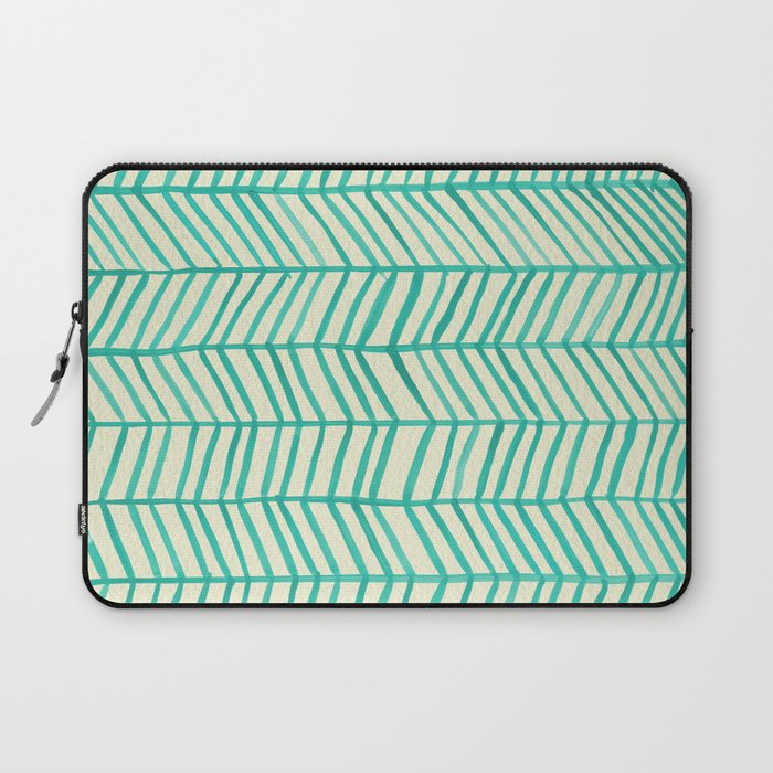 Mint Herringbone Laptop Sleeve Gallery Image 1