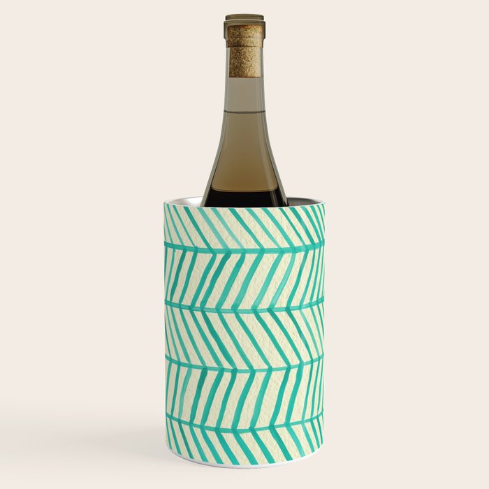 Mint Herringbone Wine Chiller Gallery Image 3
