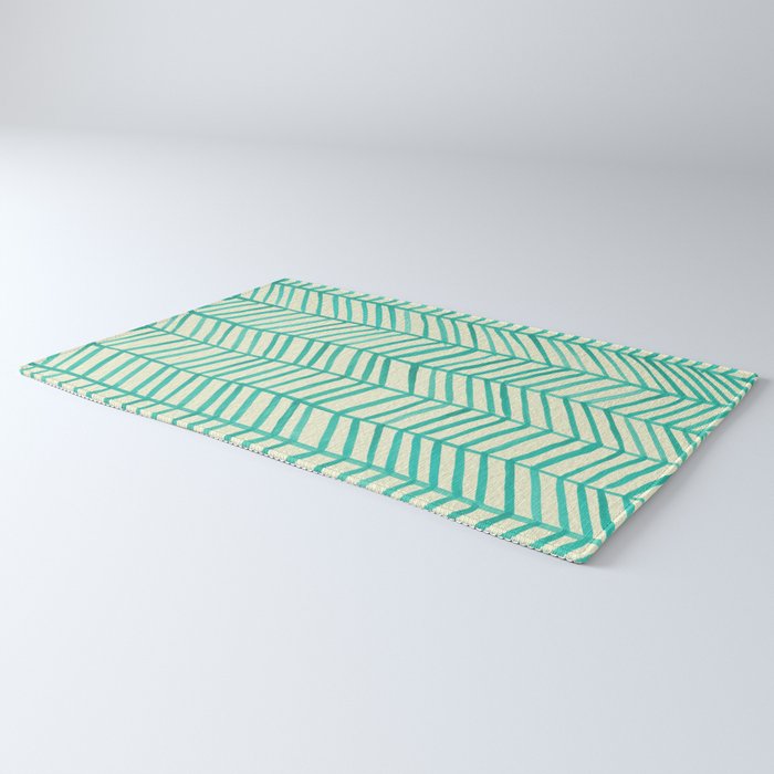 Mint Herringbone Rug Gallery Image 3