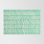 Mint Herringbone Rug Gallery Image 2