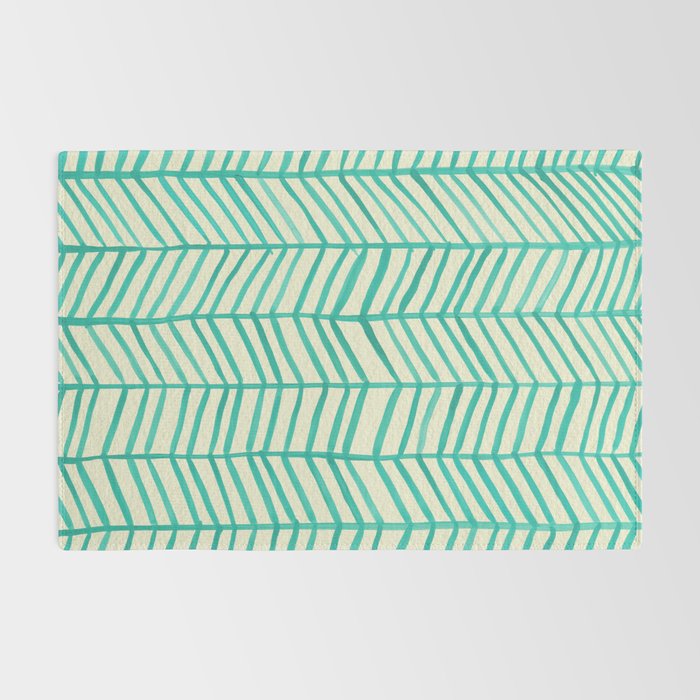 Mint Herringbone Rug Gallery Image 2