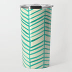 Mint Herringbone Travel Mug Gallery Image 1