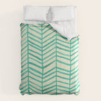 Mint Herringbone Comforter Gallery Image 6