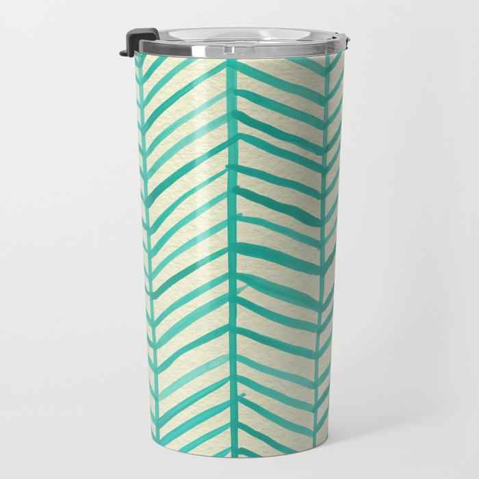 Mint Herringbone Travel Mug Gallery Image 3