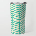 Mint Herringbone Travel Mug Gallery Image 2