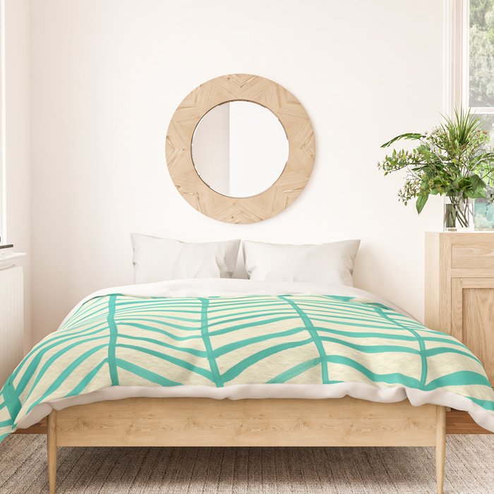 Mint Herringbone Duvet Cover Gallery Image 3
