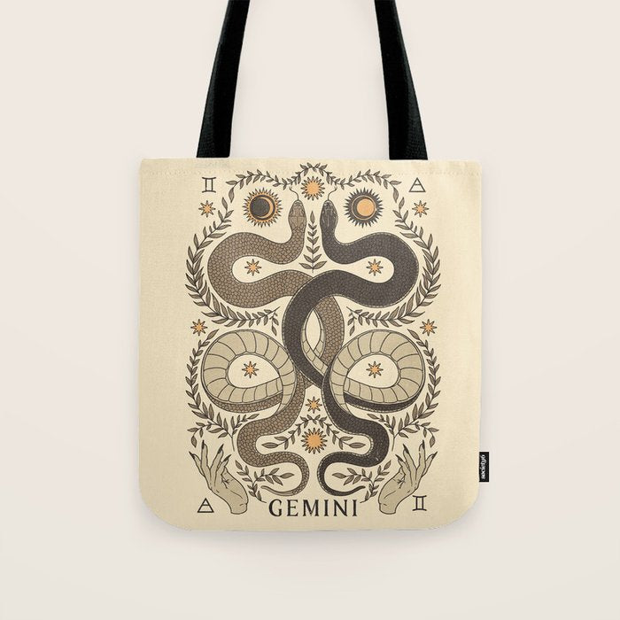 Gemini, The Twins Tote Bag Gallery Image 1