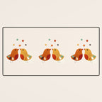 Little Festive Birds Desk Mat Gallery Image 3
