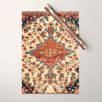 Sarouk Poshti West Persian Rug Print Wrapping Paper Gallery Image 1