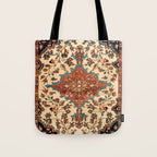 Sarouk Poshti West Persian Rug Print Tote Bag Gallery Image 1