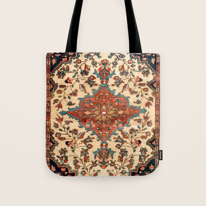Sarouk Poshti West Persian Rug Print Tote Bag Gallery Image 1