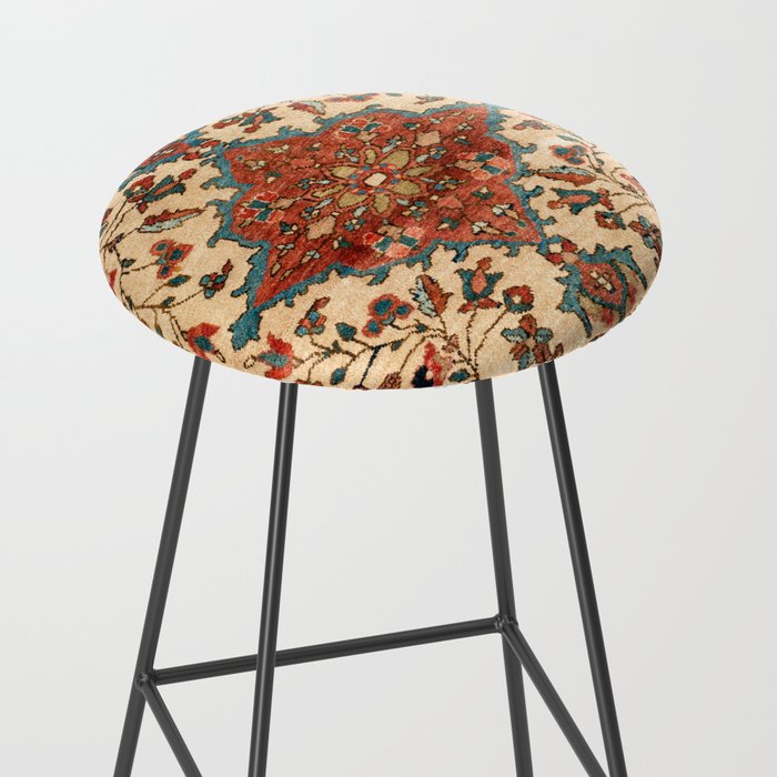 Sarouk Poshti West Persian Rug Print Stool Gallery Image 2