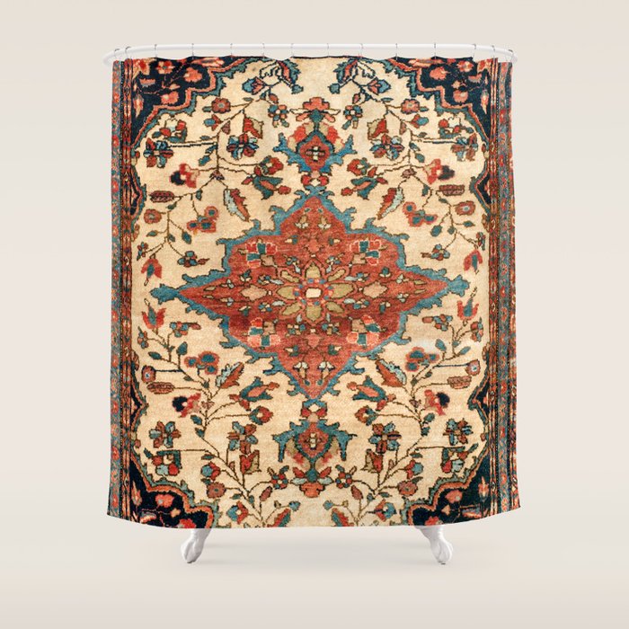 Sarouk Poshti West Persian Rug Print Shower Curtain Gallery Image 1