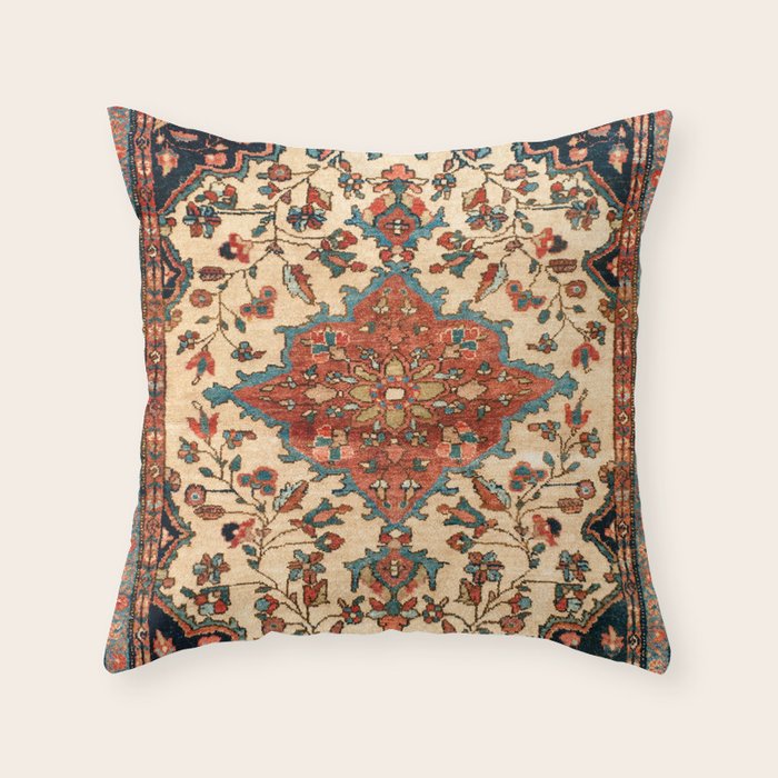Sarouk Poshti West Persian Rug Print Throw Pillow Gallery Image 6