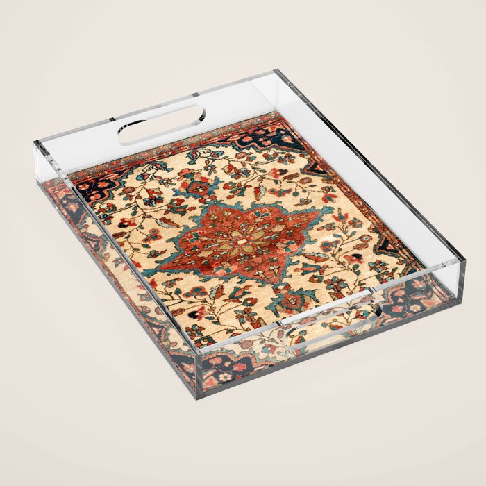 Sarouk Poshti West Persian Rug Print Acrylic Tray Gallery Image 1