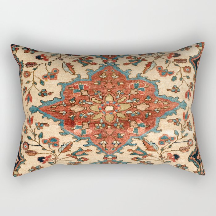 Sarouk Poshti West Persian Rug Print Rectangular Pillow Gallery Image 1