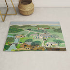 Anna Mary Robertson 'Grandma' Moses The Old Oaken Bucket American Folk Art Rug Gallery Image 1