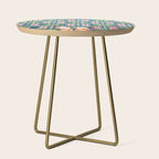 For The Love of Tiles | Moroccan Modern Bohemian Décor | Exotic Travel Watercolor Painting Side Table Gallery Image 1