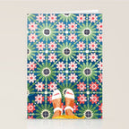 For The Love of Tiles | Moroccan Modern Bohemian Décor | Exotic Travel Watercolor Painting Stationery Card Gallery Image 2