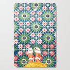For The Love of Tiles | Moroccan Modern Bohemian Décor | Exotic Travel Watercolor Painting Cutting Board Gallery Image 1
