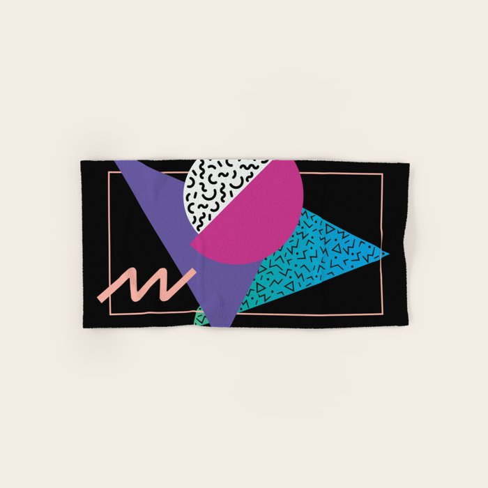 Memphis pattern 39 - 80s / 90s Retro Bath Towel Gallery Image 1