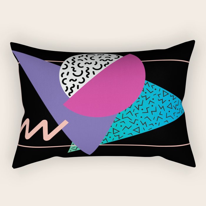 Memphis pattern 39 - 80s / 90s Retro Rectangular Pillow Gallery Image 2