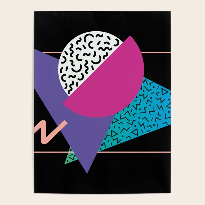 Memphis pattern 39 - 80s / 90s Retro Poster Gallery Image 1