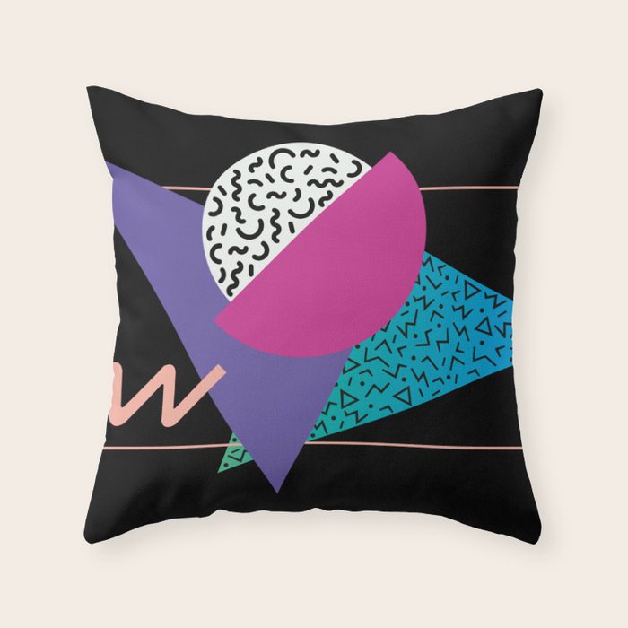 Memphis pattern 39 - 80s / 90s Retro Throw Pillow Gallery Image 6