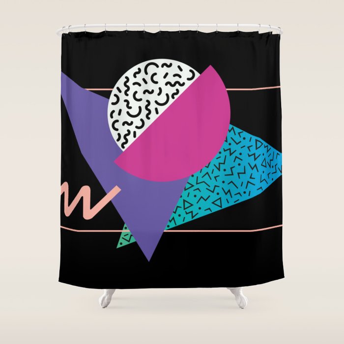 Memphis pattern 39 - 80s / 90s Retro Shower Curtain Gallery Image 1